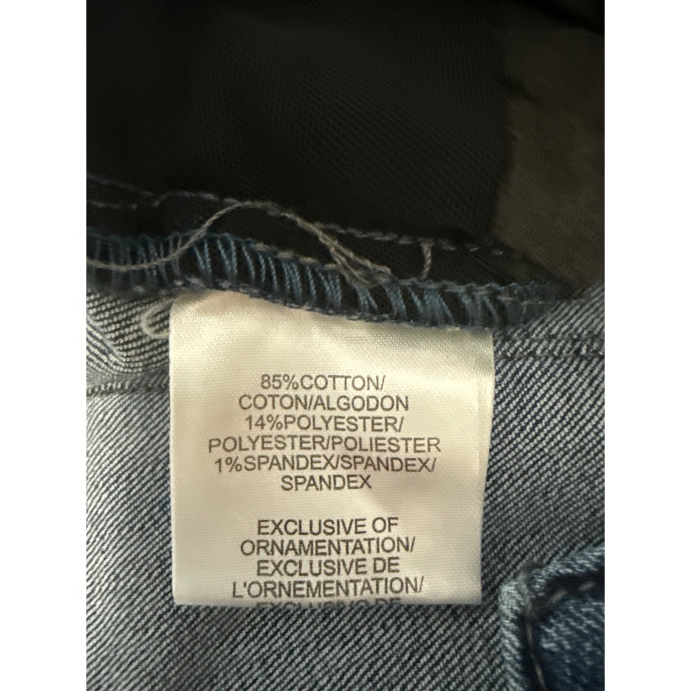 Wit & Wisdom Ab-solution Bermuda Denim Shorts Medium Wash Blue Raw Hem Size 2 - Picture 8 of 9